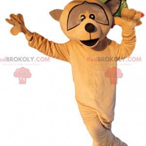 Mascot beige wasbeer. Wasbeer kostuum - Redbrokoly.com